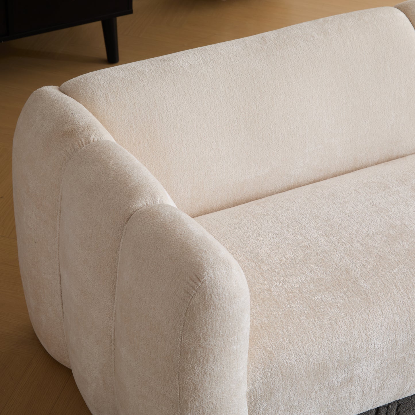 Tonson 83  3-Seater Boucle Sofa,Wave Design, Living Rooms,Bedrooms,Apartment Office,BEIGE