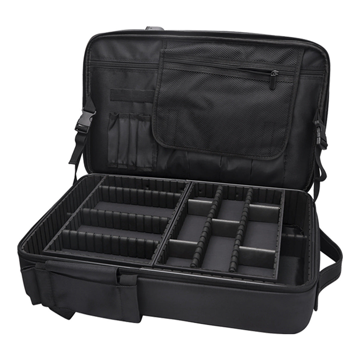 Black Portable High Capacity Backpack For Makeup Artistsmultifunctional