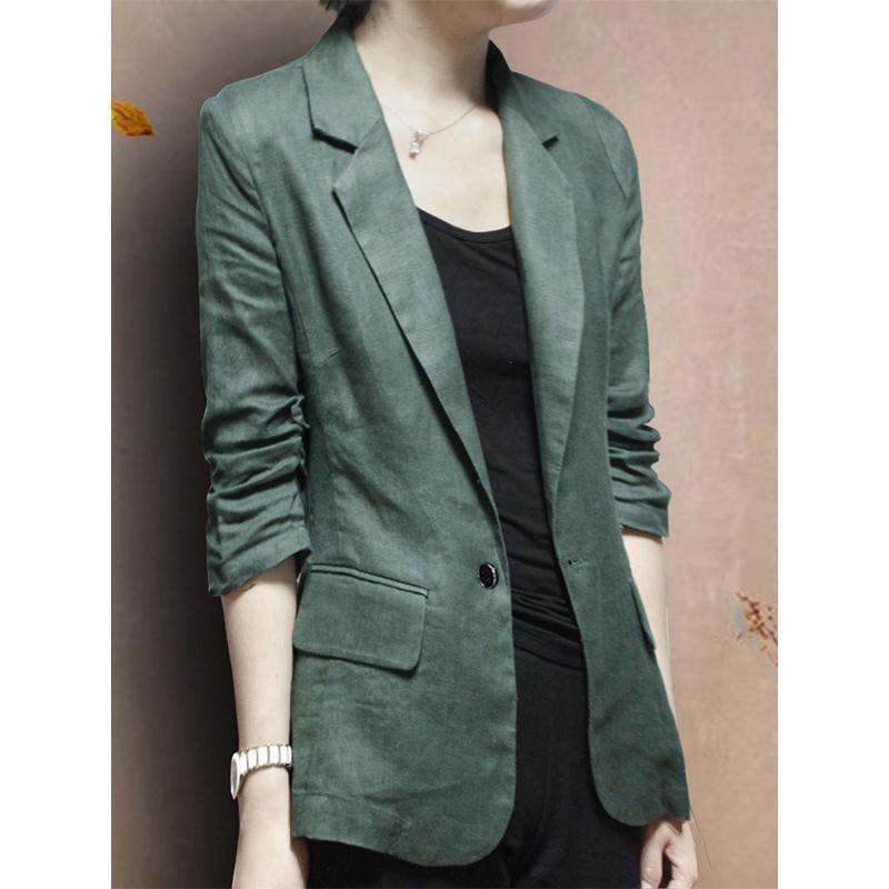 Summer Korean-style British-style Casual Cotton-linen Suit Jacket