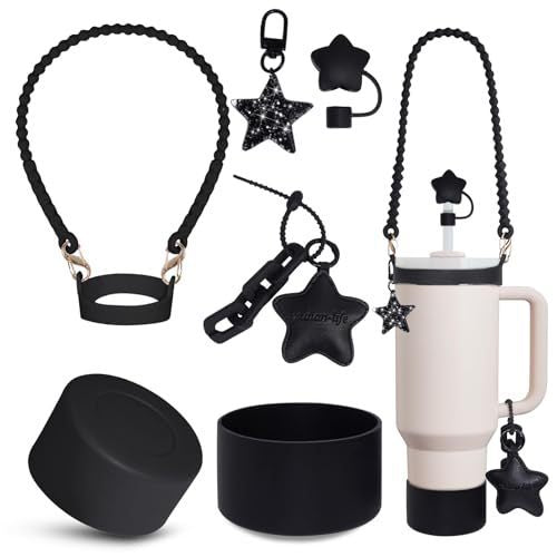 Water Bottle With Accessories Including A 3040-inch Handle And Straw