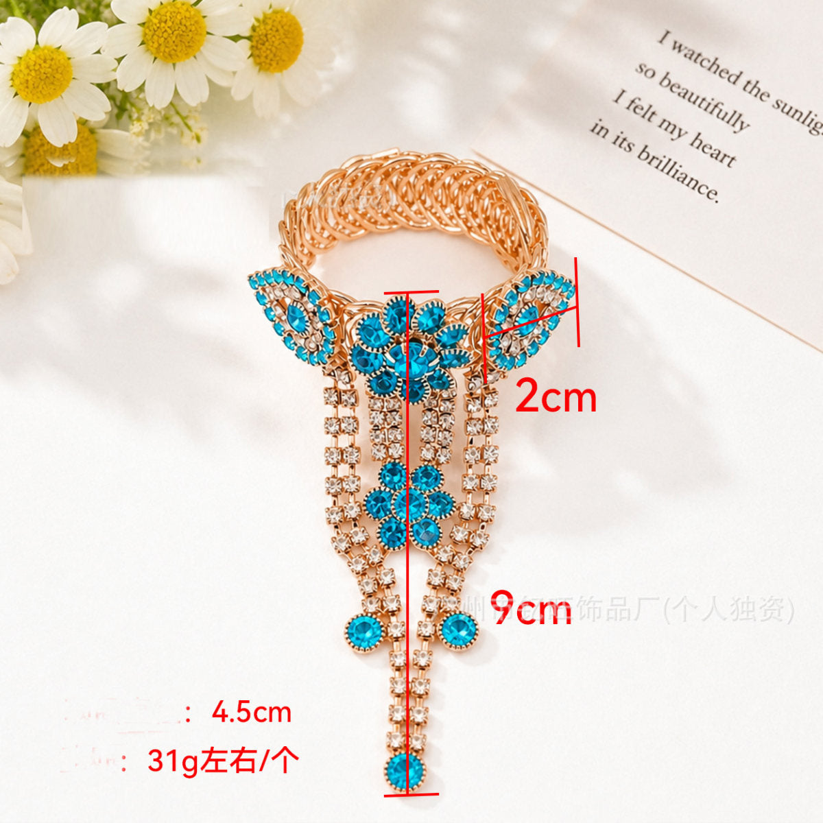 Xinjiang Lamb Necklace Accessories Ethnic Style Colorful Diamond Chain Choker Jewelry Tassel Diamond DIY Women's Handmade Accessories Wholesale