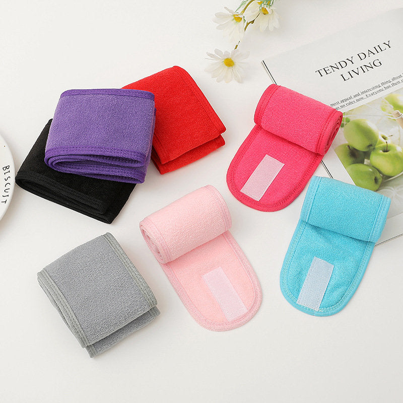 Velcro Sports Face Wash Makeup Double-layer Headband