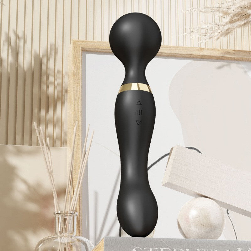 Multi-Speeds-Silicone-Double-Head-Full-Body-Massager-Vibrator-Mute Rechargeable