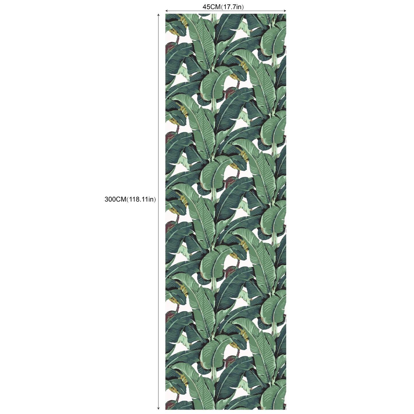 Removable Green Plants And Flowers Seamless Self-adhesive Wall Decor