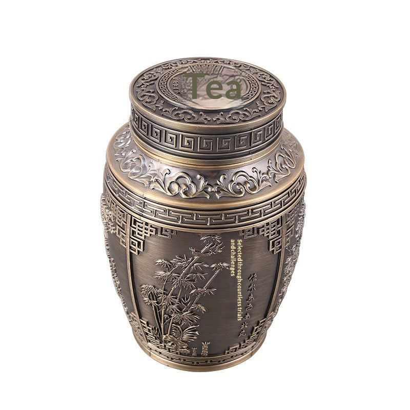 Creative Metal Tea Canister For Home Living Room