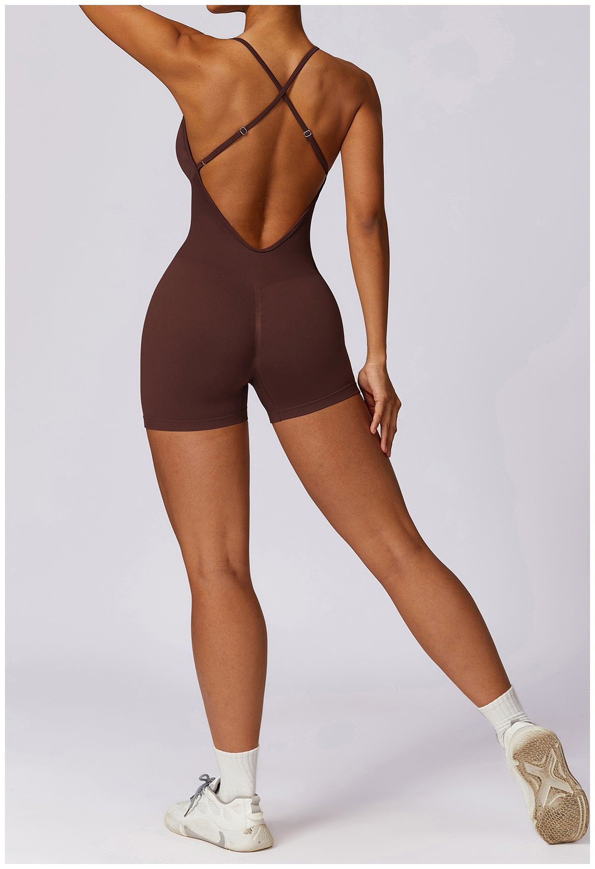 Women's Fashion Casual Hollow-out Beauty Back Seamless Yoga Jumpsuit