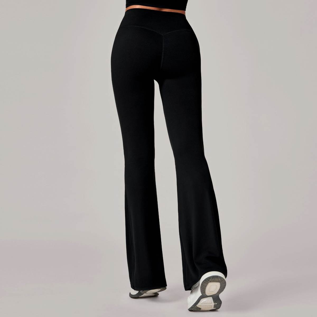 European And American Style Hidden Pleat Flared Yoga Pants For Women