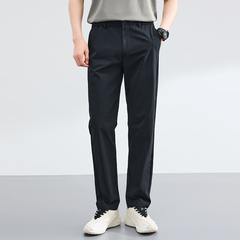 Summer Ice Silk Cooling High-Elastic Mens Casual Pants