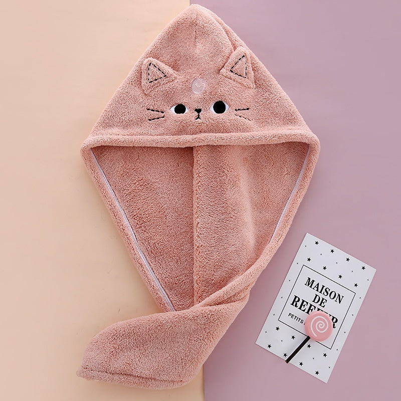 New Cute Cat Shaped Hair Drying Capsuper Absorbent And Quick Drying