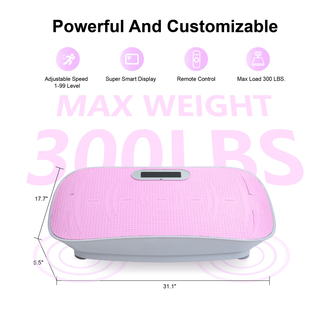 Full Body Vibration Platform Crazy Fitness Massage 10-Frequency Weight Loss & Fat Burner Shaking Machine For Unisex