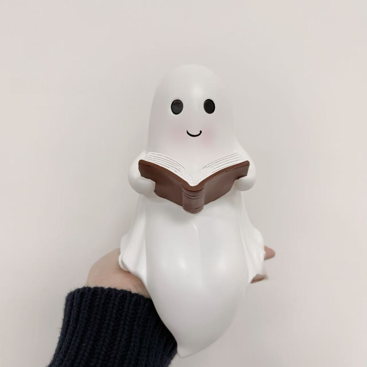 Halloween Ghost Reading Book Statue Ornament Resin Craft Home Decoration