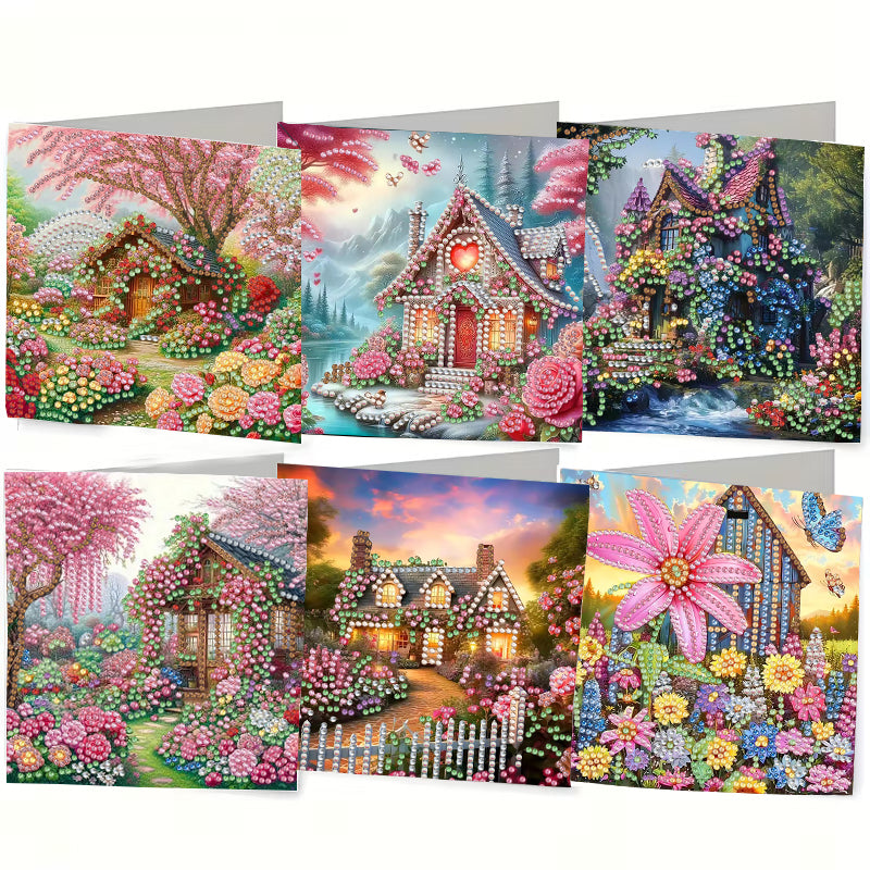 DIY Diamond Painting Kit Birthday Card Kit, Unique Landscape Pattern Design, Water Diamond Painting Art Mosaic Postcards, Festival Cards Perfect For Families, Friends, And Lovers, Handmade Gifts