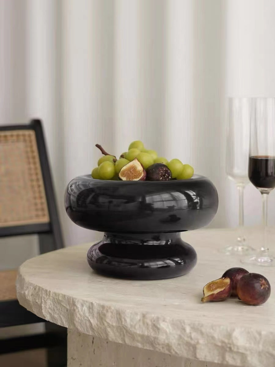 Ceramic Fruit Bowl For Home Living Room Coffee Table Storage Container Fruit Plate Snack Tray