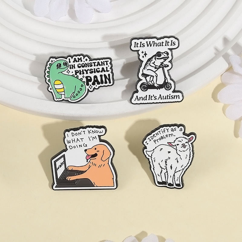 Dog Frog Dinosaur Costume Backpack Accessories Badge Decorations