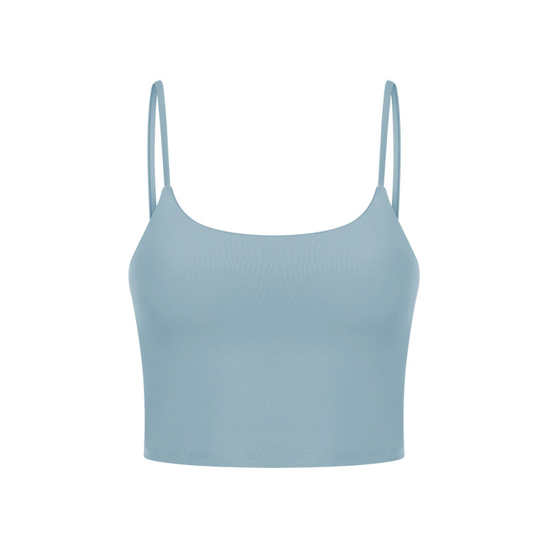 Push Up Shockproof Beauty Back Strap Sports Fitness Yoga Top With Chest Pad