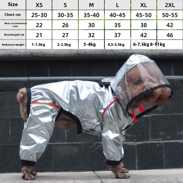 Dog Four-legged Waterproof Full-cover Pet Raincoat