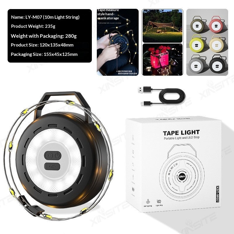 Outdoor Tape Measure Camping Extra-long Battery Life Ambient String Lights