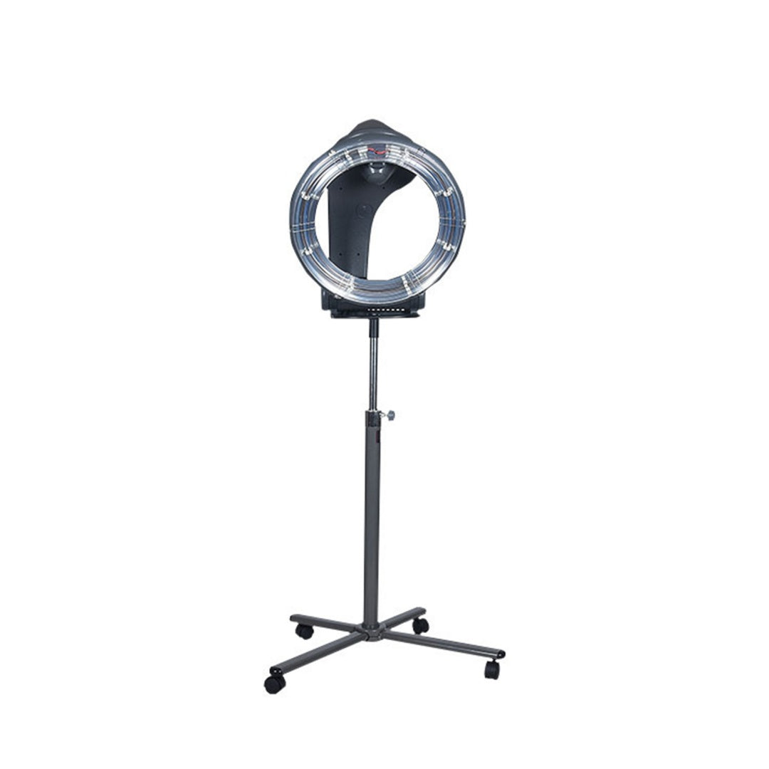 Standing Hair Dryer Accelerator Colour 360 Rotating Halo Rolling Salon EquipmentStanding Hair Dryer Accelerator Colour 360 Rotating Halo Rolling Adjustable Height 110-165cm Salon Equipment 2 2m Cord