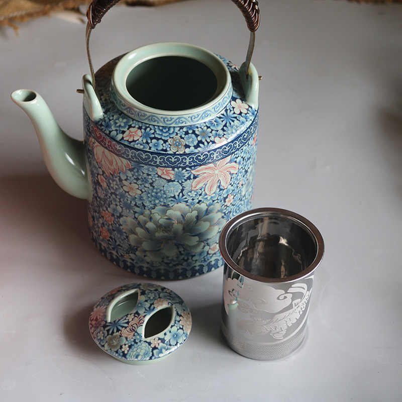 Ru Ware Handled Teapot Large Size For Brewing Tea