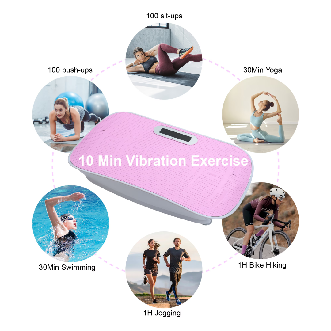 Full Body Vibration Platform Crazy Fitness Massage 10-Frequency Weight Loss & Fat Burner Shaking Machine For Unisex
