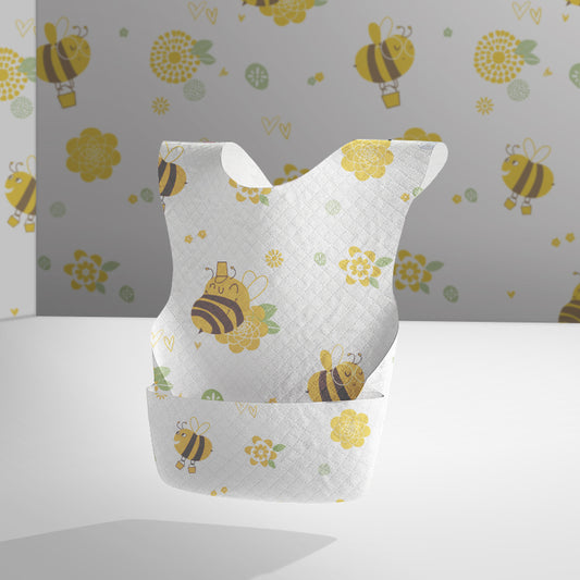 Beeshum Disposable Bib Baby Bib Rice Pocket Saliva Towels For Babies And Children Anti-dirty And Waterproof Feeding And Eating Artifact