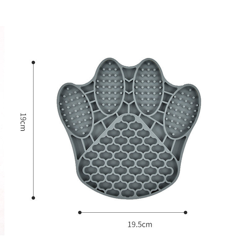 New Amazon Silicone Dog Licking Mat Pet Feeding Bowl Slow Food Cat Plate Dog Silicone Slow Food Mat Anti-Choke Bowl