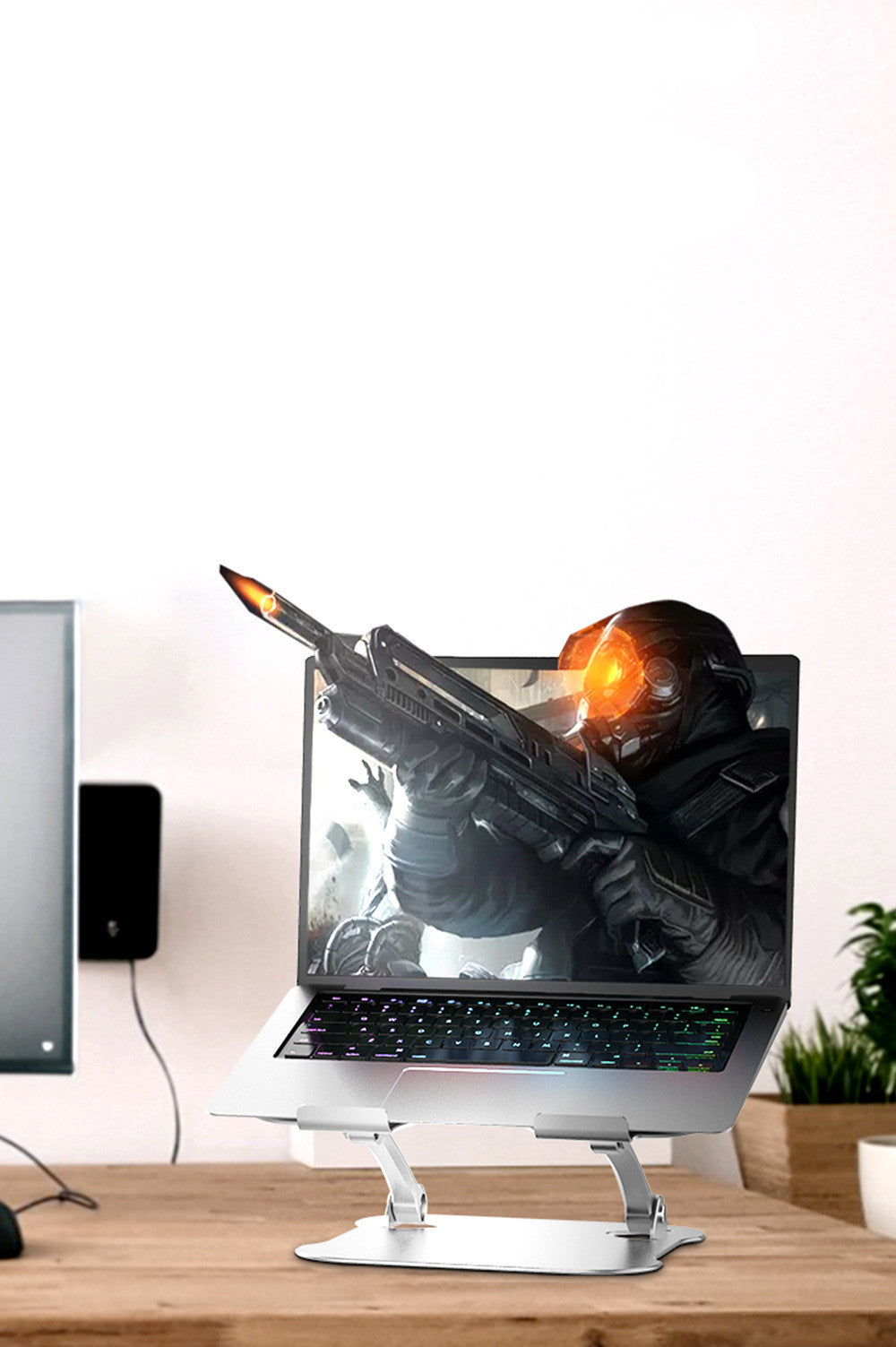 Compatible with Apple, Adjustable Lifting Laptop Bracket Aluminum Alloy Desktop Folding Ipad Tablet Cooling Bracket
