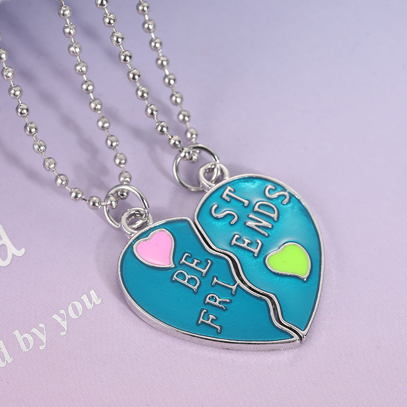New Best Friends Necklace Spliced Pendant