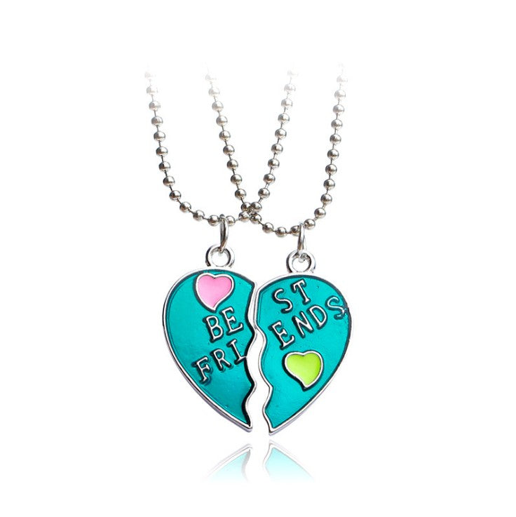 New Best Friends Necklace Spliced Pendant