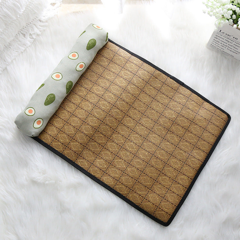 Summer Rattan Pet Mat Pillow Cushion Cooling CatMat Ice Pad