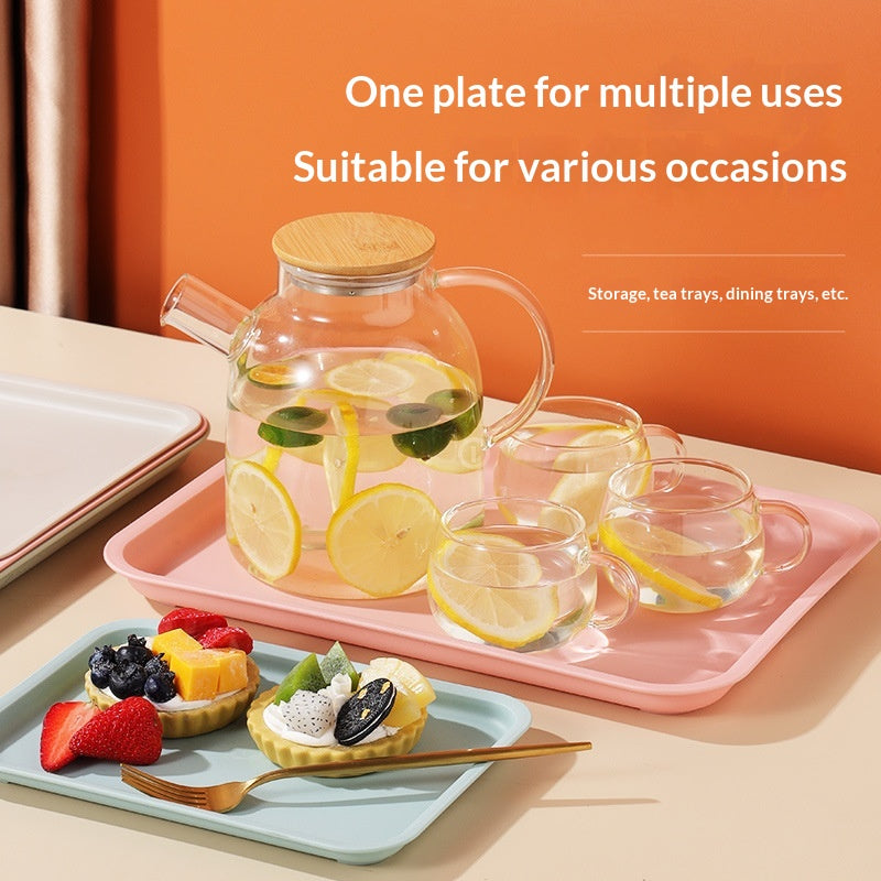 Nordic-style Tray Tea Tray Plastic Rectangular Living Room