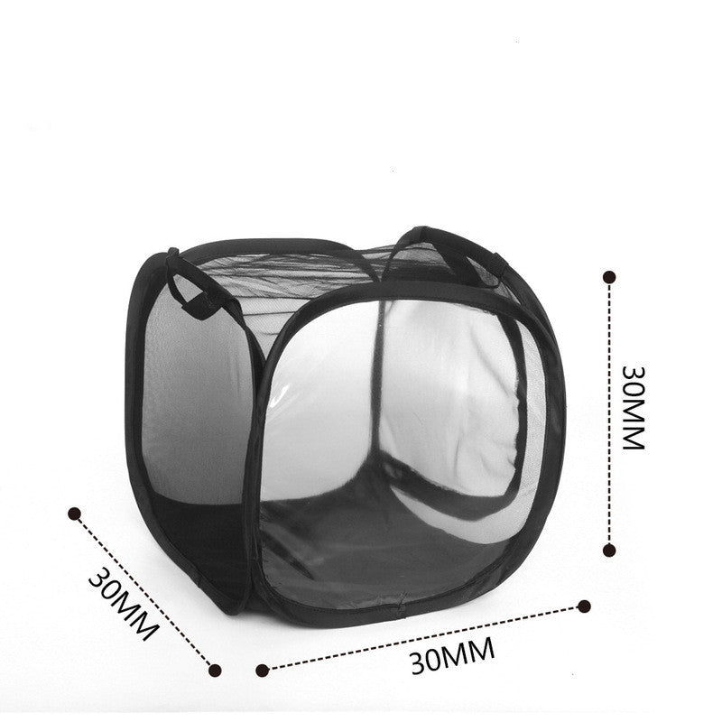 All Black Insect-proof Net Box Plant Greenhouse Net Box Praying Mantis Feeding Box Butterfly