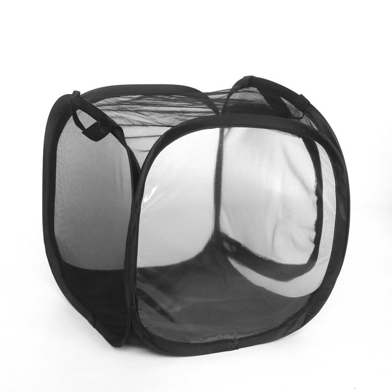 All Black Insect-proof Net Box Plant Greenhouse Net Box Praying Mantis Feeding Box Butterfly