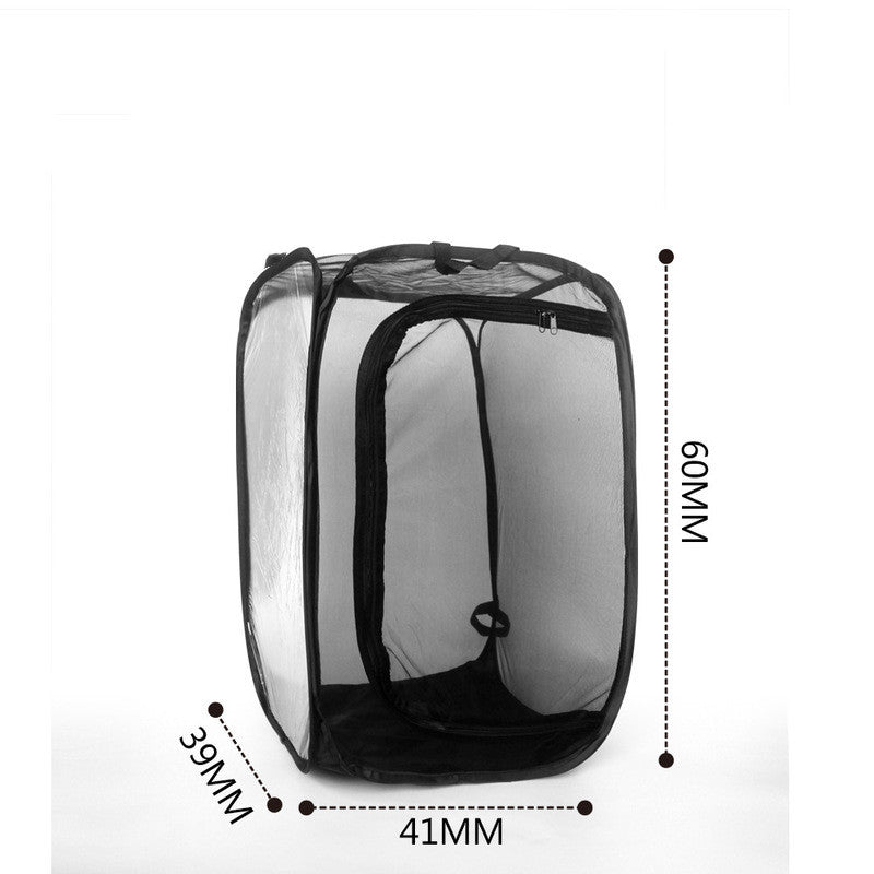 All Black Insect-proof Net Box Plant Greenhouse Net Box Praying Mantis Feeding Box Butterfly