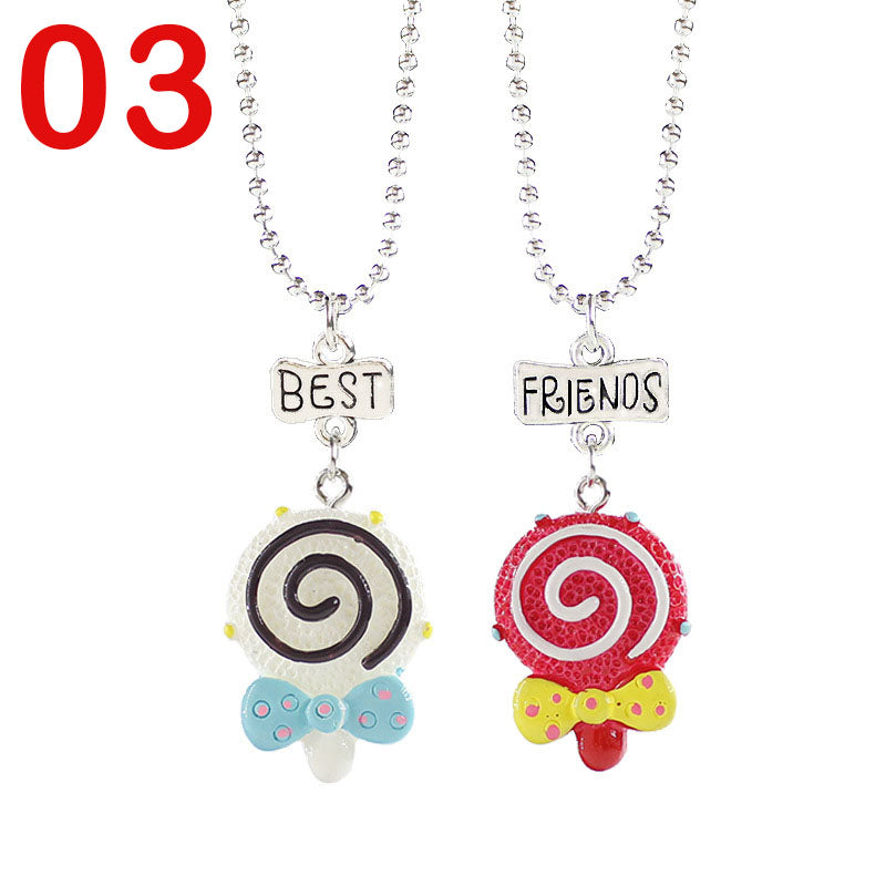 European And American Creative Best Friend Unicorn Necklace