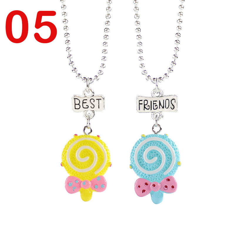 European And American Creative Best Friend Unicorn Necklace