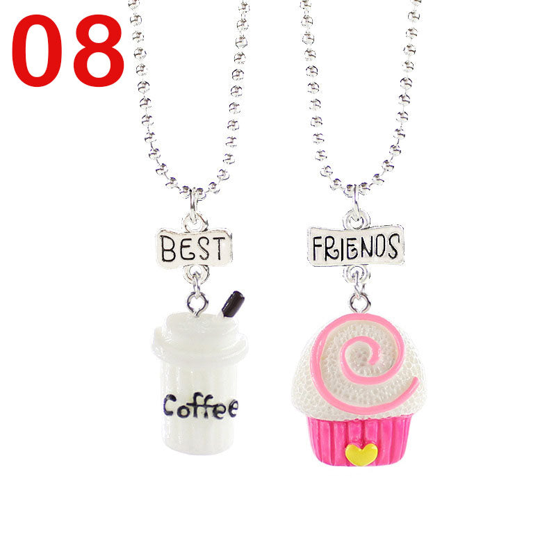 European And American Creative Best Friend Unicorn Necklace