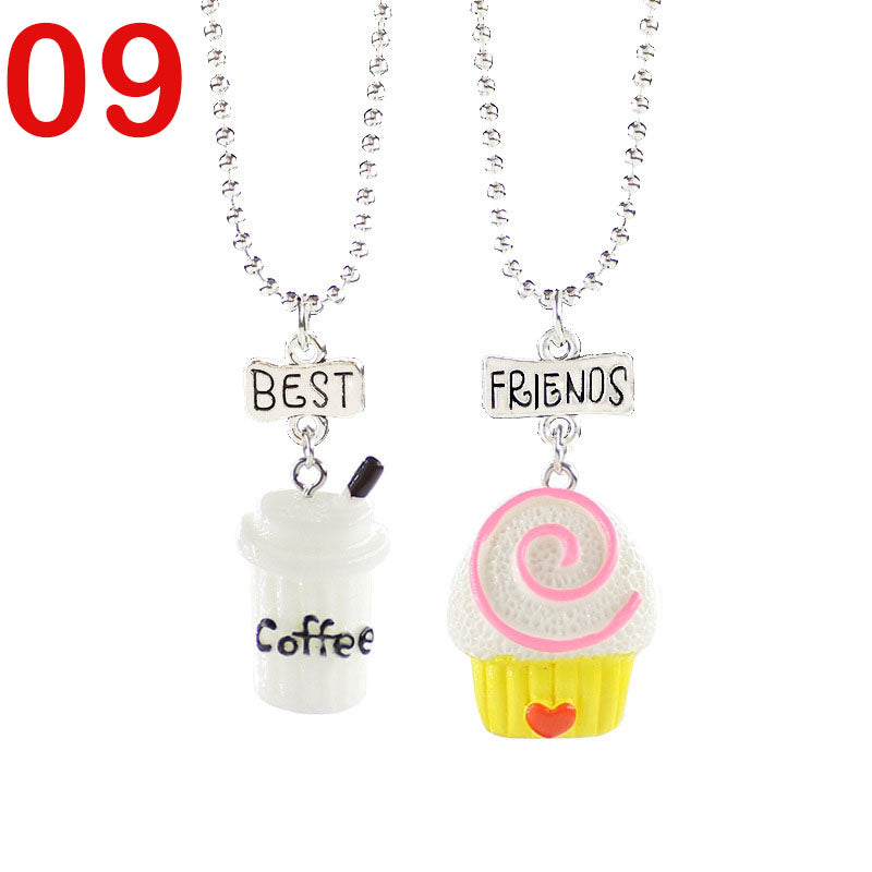 European And American Creative Best Friend Unicorn Necklace