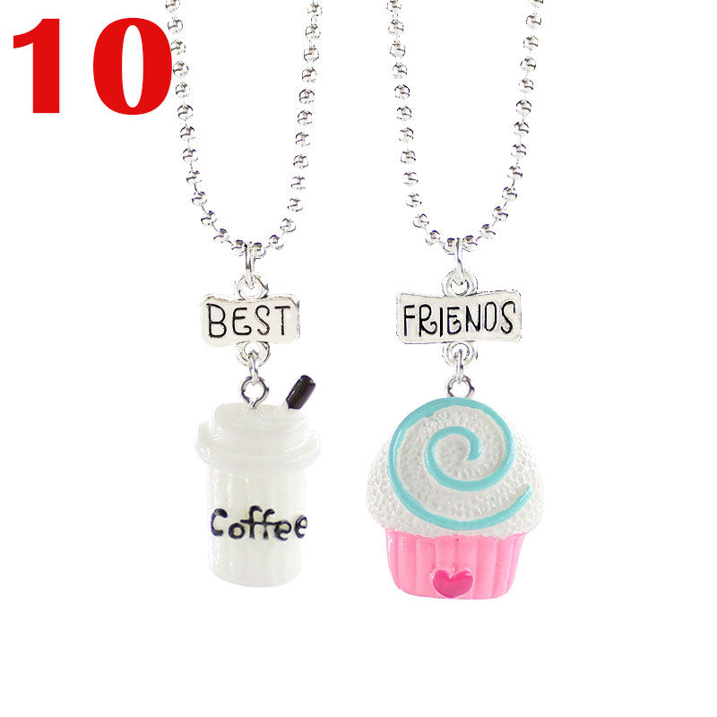 European And American Creative Best Friend Unicorn Necklace