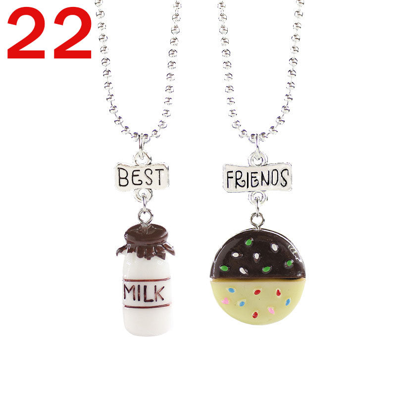 European And American Creative Best Friend Unicorn Necklace