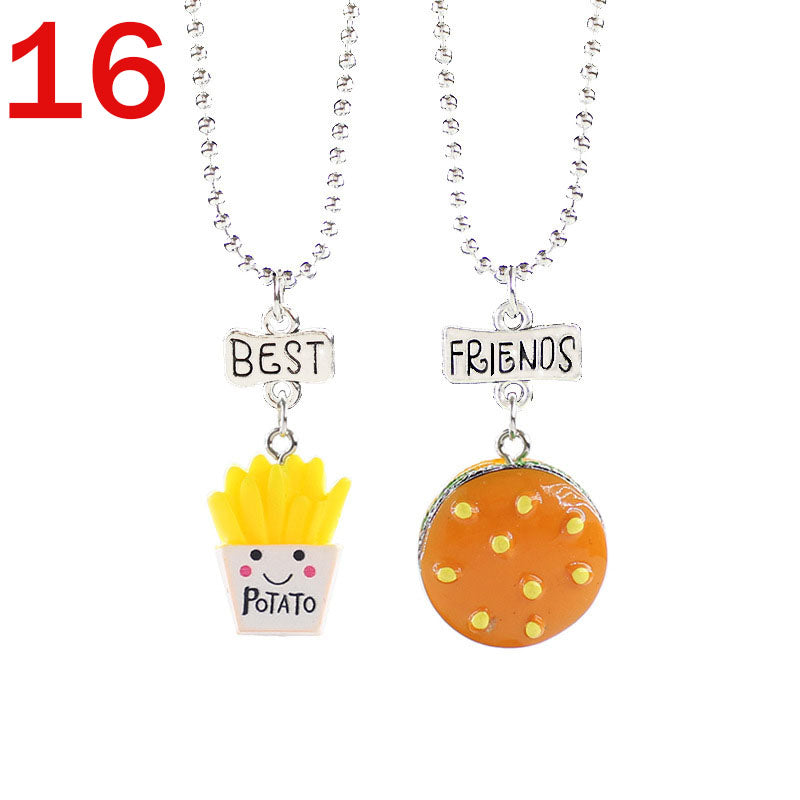 European And American Creative Best Friend Unicorn Necklace