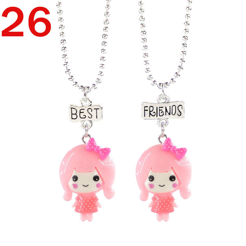 European And American Creative Best Friend Unicorn Necklace