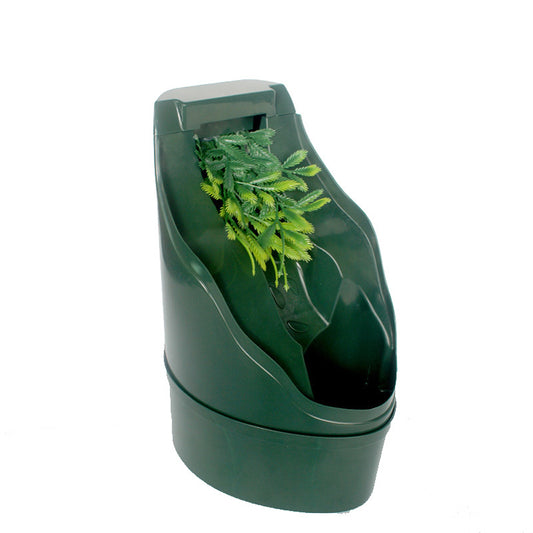 Nomo Lizard Living Water Drinker Dark Green With  Landscaping Water Feeding Vessel Imitating Plant Waterfall Shape