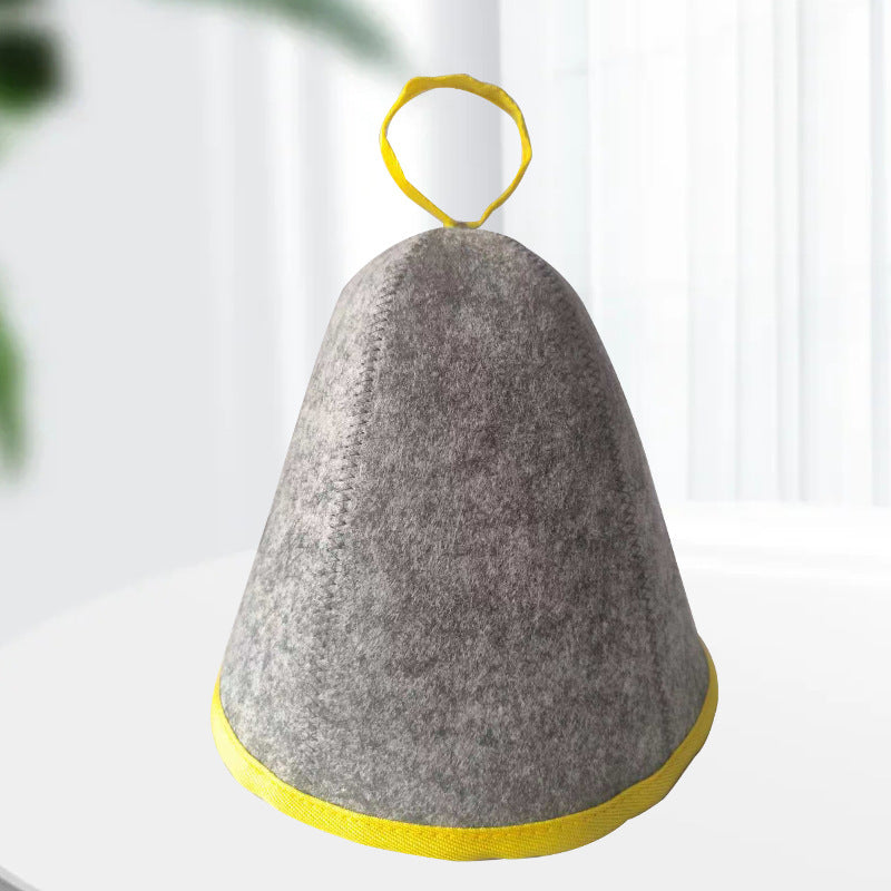 Factory Wholesale Colorful Edged New-style Sauna Hat Felt Bath Cap