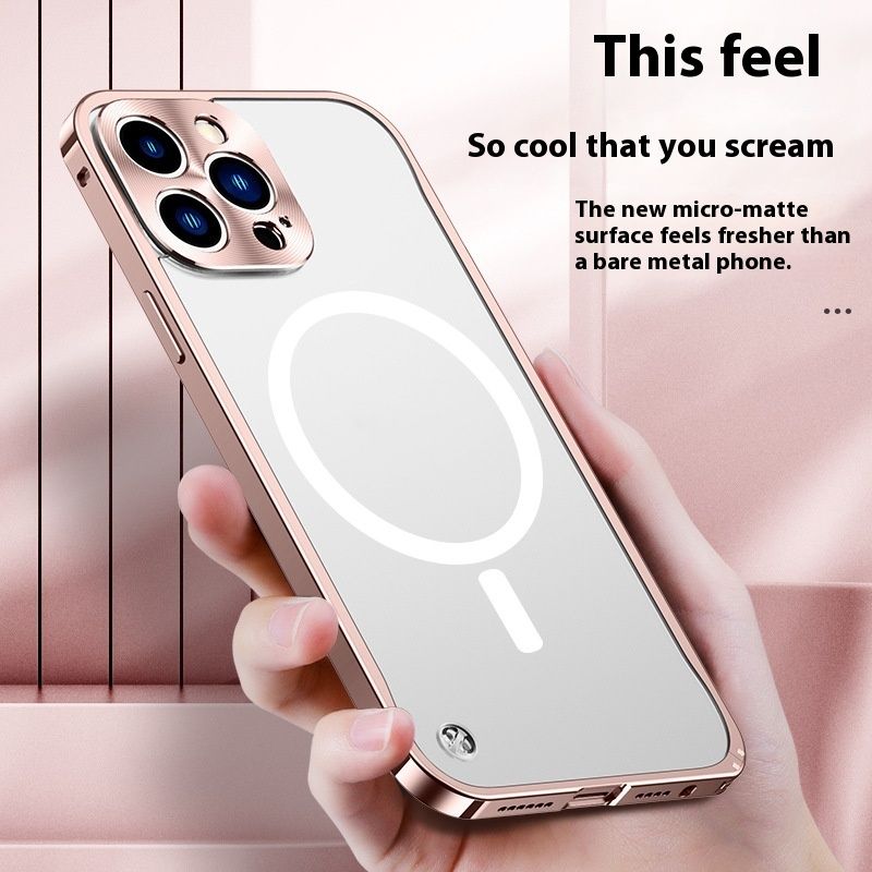 Mobile Phone Case With Seahorse Buckle And Metal Frame To Prevent Falling
