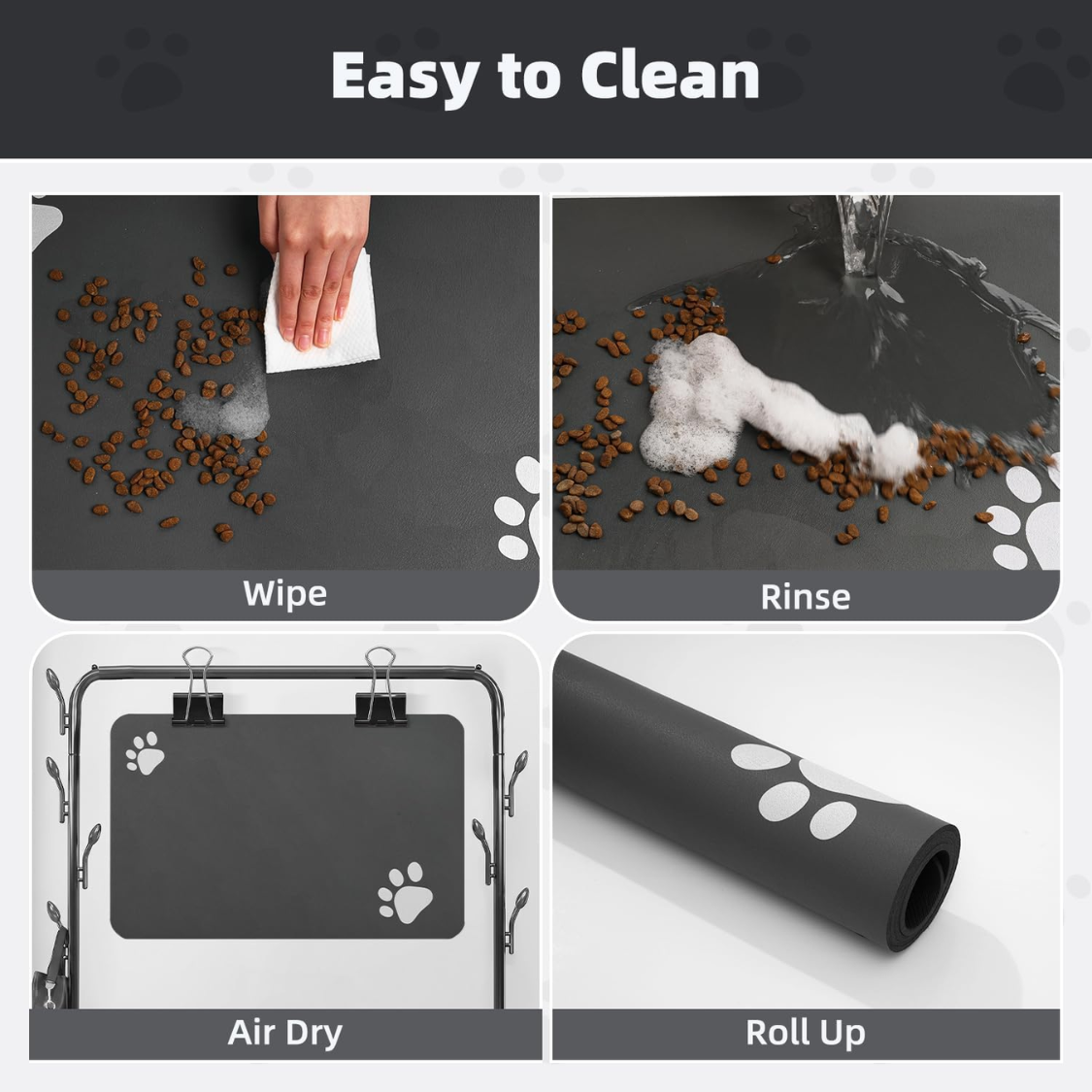 Pet Feeding Mat-Absorbent Dog Mat For Food And Water Bowl No Stains Easy Clean Dog Food Mat-Quick Dry Water Dispenser Puppy Supplies Accessories