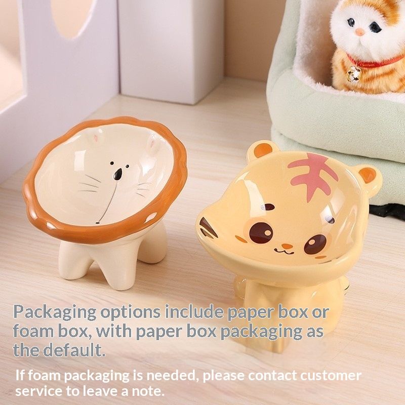 Cute Cartoon Lion Pet Bowl, Ceramic