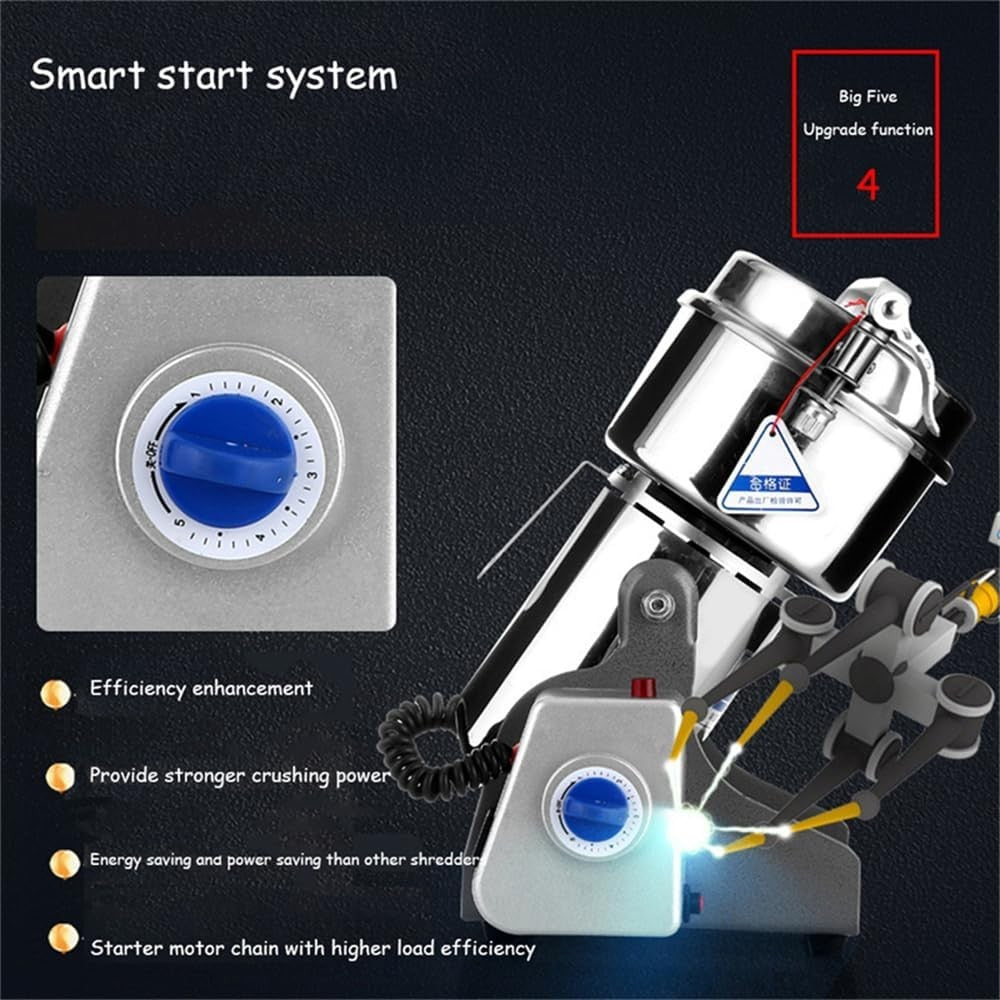 Electric Dry Food Grinder Machine Grains Spices Hebals Mill Cereal Grinding 800G