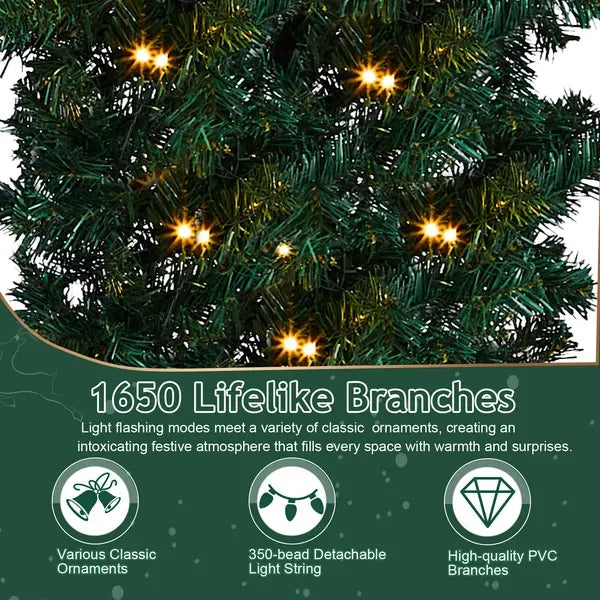 Christmas Artificial Tree Archway Decoration, Realistic PVC Holiday Tree Arch Frame For Outdoor Indoor Room Festival Party Wedding Garden, Roof Top