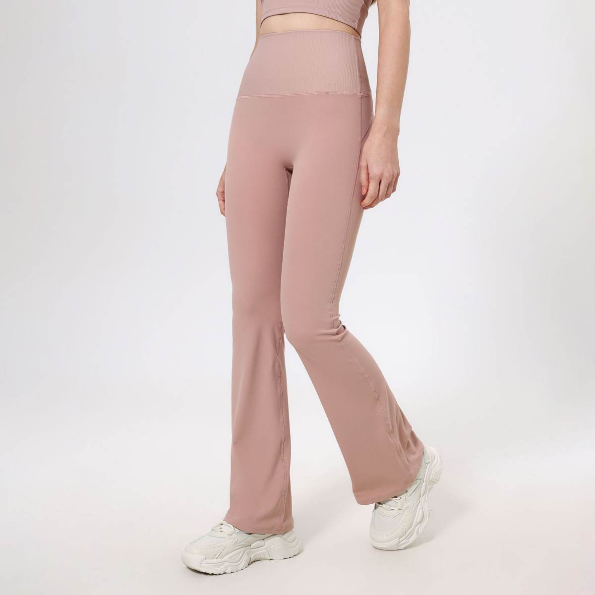 Thread High Waist Peach Hip Raise Yoga Pants Stitching Nude Feel Outer Wear
